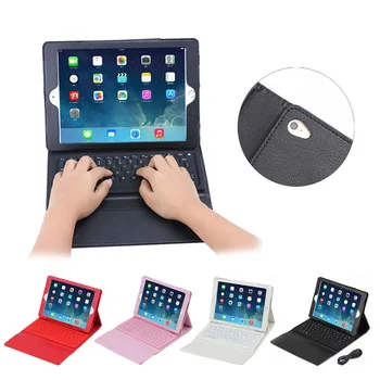 

Free DHL 40pcs/lot Wireless Bluetooth Keyboard Case For ipad Air 2 iPad 3 4 6 Tablet pc Leather Smart Cover Silicon Cases Stand