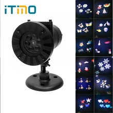 ITimo светодиодный светильник для сцены, водонепроницаемый праздничный декор, Рождественский лазерный проектор со снежинками, открытый звездный свет, домашний сад, 12 моделей