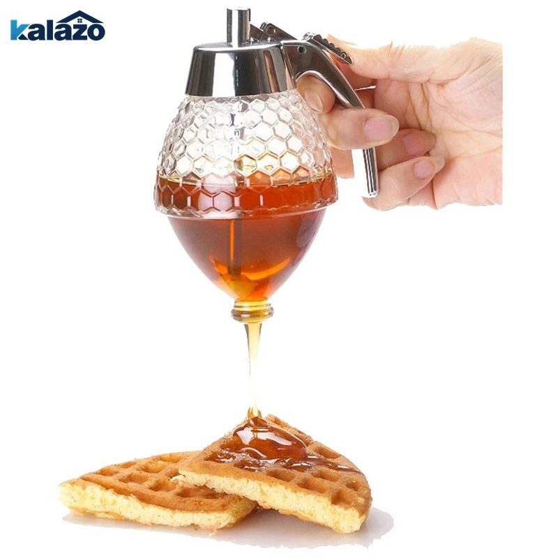 Honey bottle syrup squeeze juice dispenser honey syrup dispenser jar