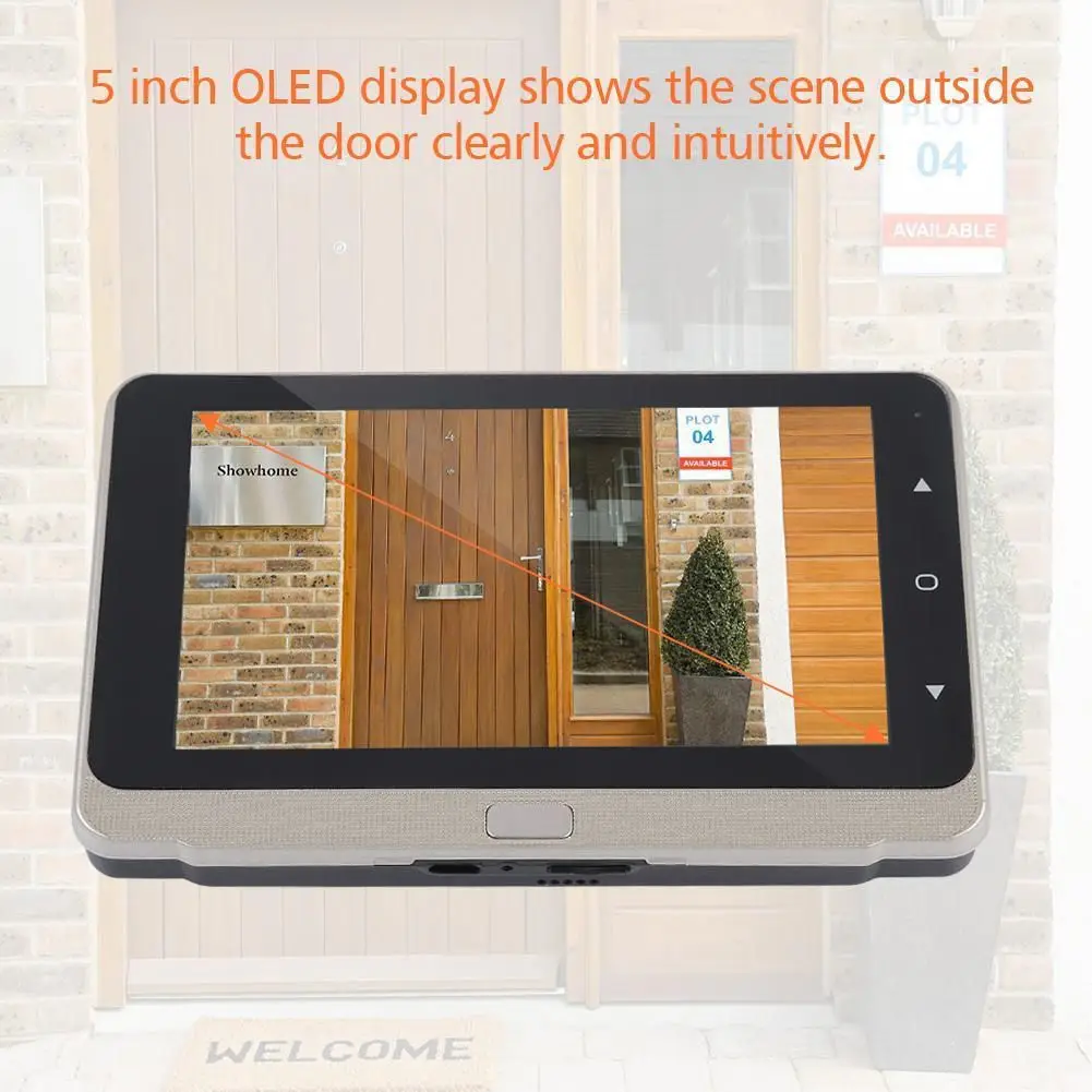 Новинка 5,0 дюймов OLED дисплей цветной экран дверной звонок зритель цифровой дверной глазок зритель камера дверной глазок видео запись Широкий угол