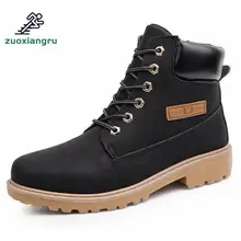Zuoxiangru/новая осенне-зимняя теплая обувь на шнуровке, удобная мужская обувь высокого качества для прогулок