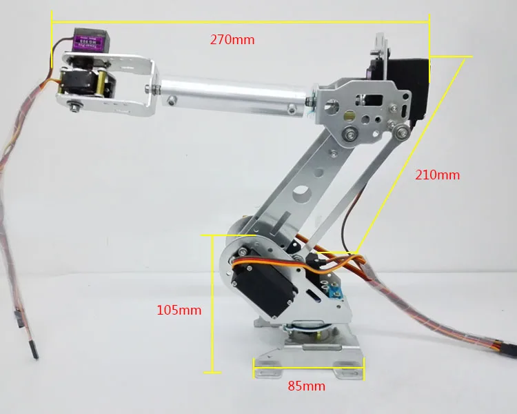

DLT699 Robot Arm 6-Axis 6 Dof Manipulator Industrial Educational Robot Arm + 6 Servos
