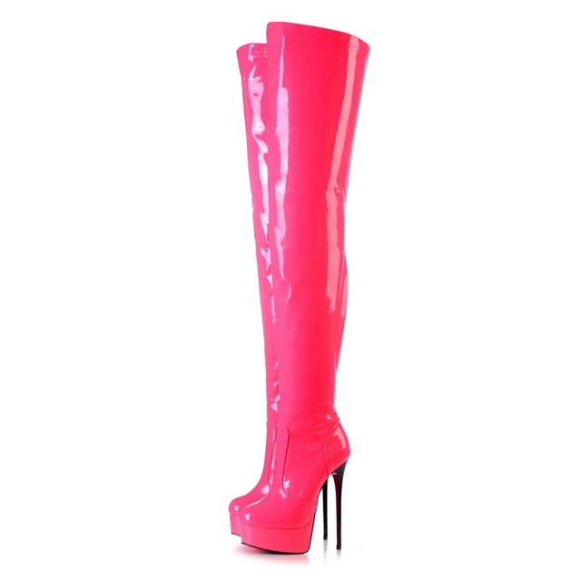 pink high boots