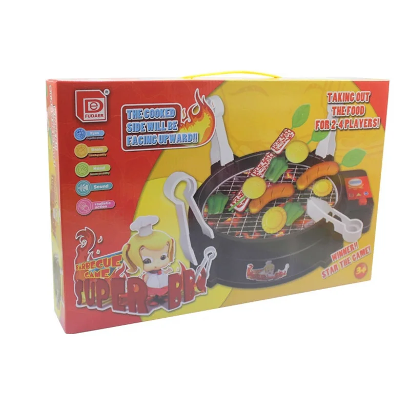 Kid Pretend Play Barbecue Playset Simulation Kitchen Electric BBQ Toy