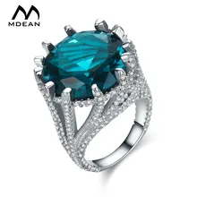 MDEAN White Gold Color Rings for Women Ring AAA Zircon Jewelry Wedding Engagement Women Rings Bague Size 5 6 7 8 9 10 MSR425