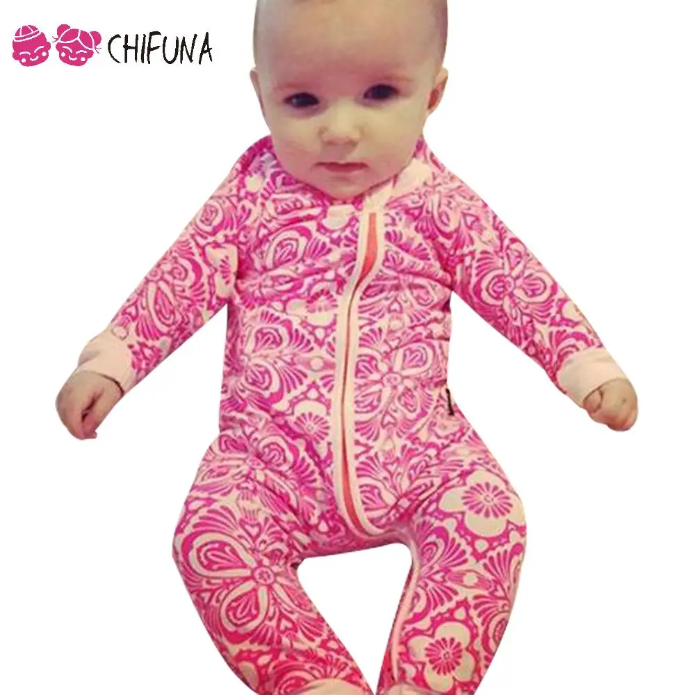 Baby Romper With Floral Pattern Pink Baby Wear Clothing Newborn Boy