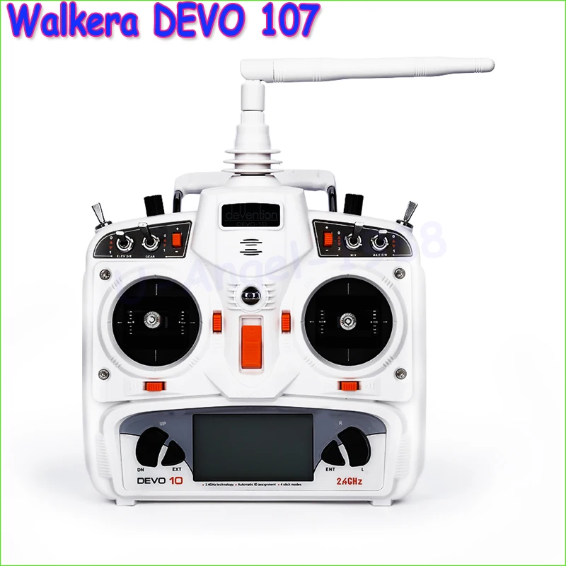 1pcs New Walkera DEVO 10 10CH 2.4Ghz Telemetry Function Radio transmitter System + RX1002 Receiver free shipping