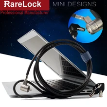 Rarelock цинковый сплав трубчатый замок для ноутбука проектор Displayer Wirerope Противоугонный замок со стойкой, база a