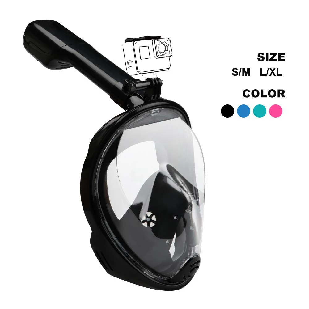 

2019 Full Face Snorkeling Masks 180 View Anti-fog Anti-Leak Snorkel Scuba Underwater Diving Mask Red/Black/Blue/Green