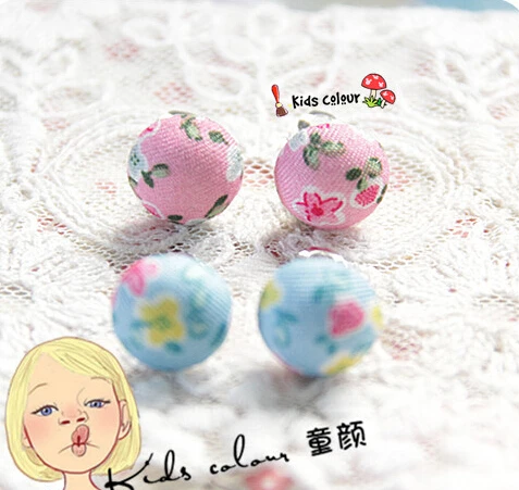 

721 New Arrival Round Ball Ear Clips Children Clip Earrings Girl Resin Ear Clips FD970