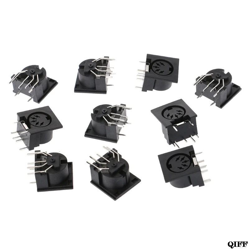 

Drop Ship&Wholesale 10Pcs/Set PCB Panel Mount Female Connector DIN5 DIN 5-Pin Jack DS-5-01 MIDI Mar28