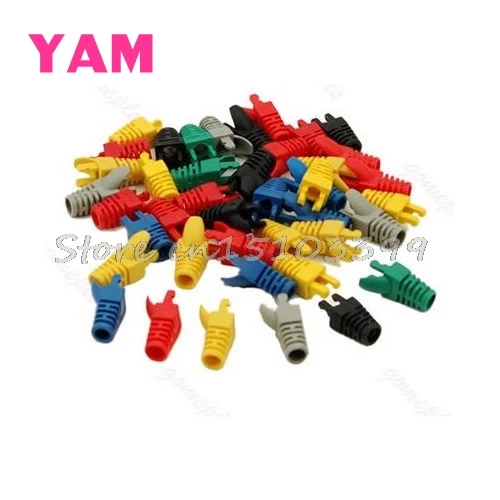 

50Pcs RJ45 Network Cable Plug Boots Cap Cat5 Cat6 New -B119