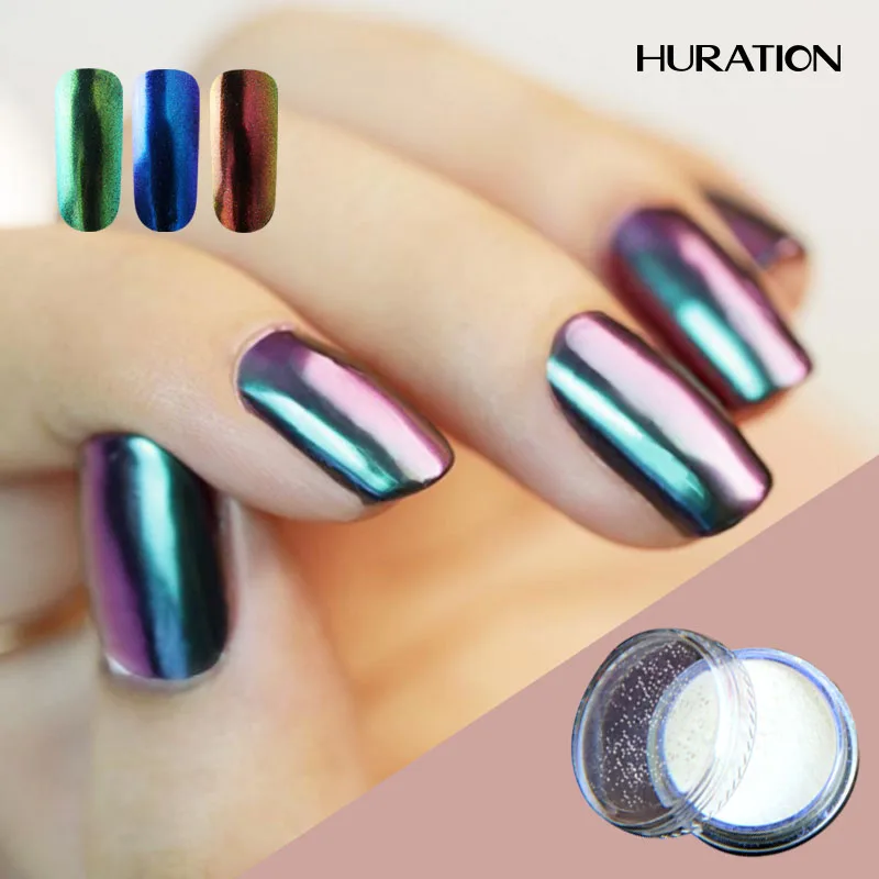 

Hutation Gel Shining Mirror Nail Glitter Decorations Chrome Pigment Dust Paillettes Nail Art Soak Off UV LED DIY Powder Dazzling