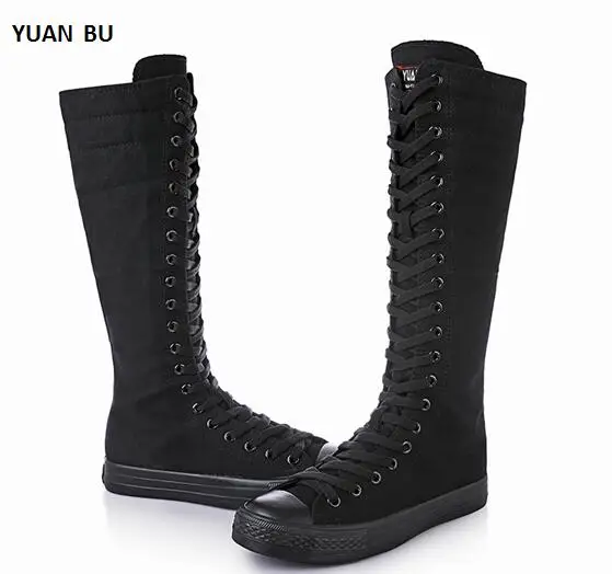 أحذية النساء 2018 الربيع عالية طويلة أنبوب المصفقين الرقص أحذية الجبهة التعادل الجانب سستة قماش عارضة الإناث شقة مع أحذية أحذية النساء 2018 الربيع عالية طويلة أنبوب المصفقين الرقص أحذية الجبهة التعادل الجانب سستة قماش عارضة الإناث شقة مع أحذية