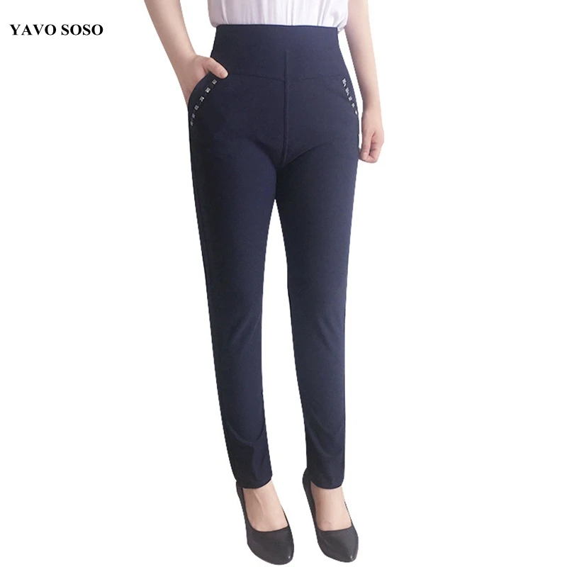 

New Arrival Women Pants Spring Autumn Casual Plus size XXXL Elastic waist trousers women pants