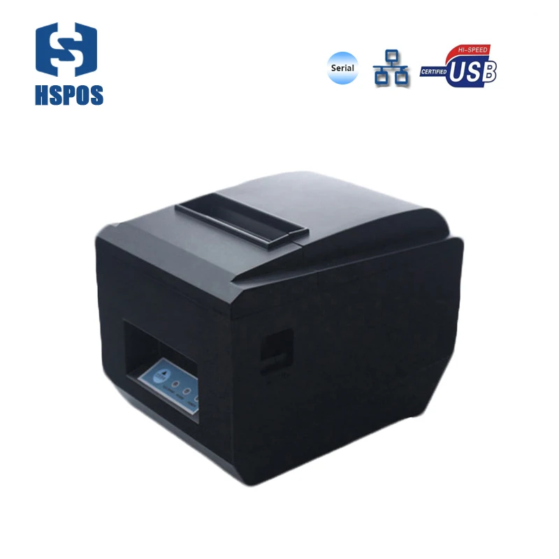 

Wired 80mm receipt printer with auto cutter support multi-language and QR code print compatible win10 POS printing machine