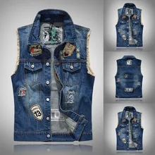 2019 nova moda masculina nova moda denim colete casual cowboy jaqueta no ombro blusa nova moda masculina