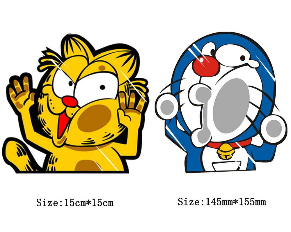 Lucu Kartun Garfield Doraemon Memukul Wajah Kaca Jendela Mobil Stiker Untuk Sepeda Motor Skateboard Bagasi Laptop Stiker Sticker For Motorcycle Car Stickersticker For Car AliExpress