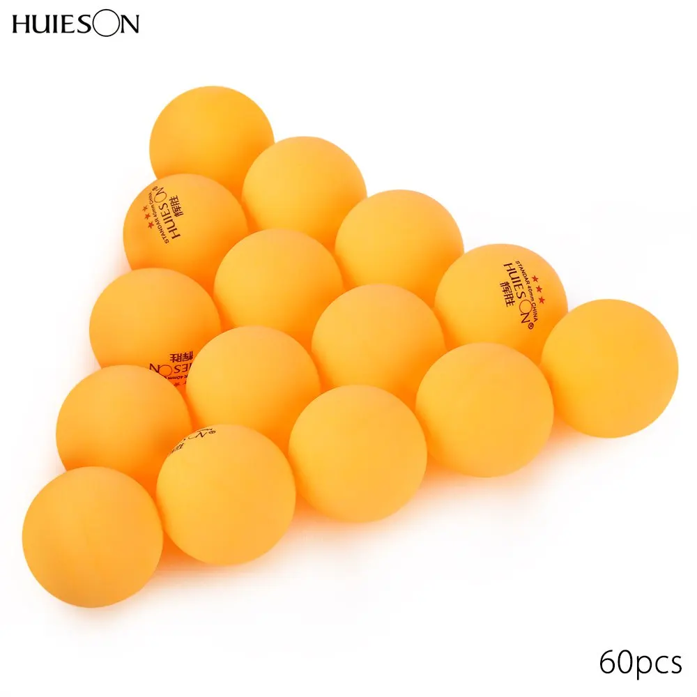 HUIESON 60pcs 3 star Table Tennis Ping Pong Ball Tough Bottled Practice