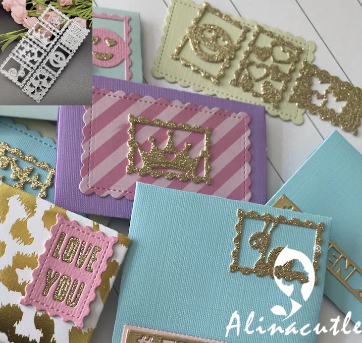 Штамп для высечки металла 7 шт. почтовый штамп Alinacraft скрапбукинга бумаги