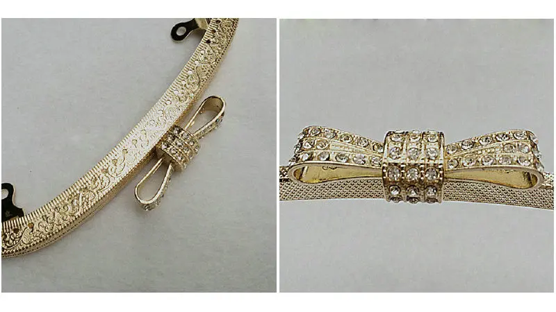 10pcs 18.5cm Kiss Clasp Lock for Women Clutch Handbag Metal Purse Frame Handle DIY Clasp Hardware Embossed Bag Accessories (1)