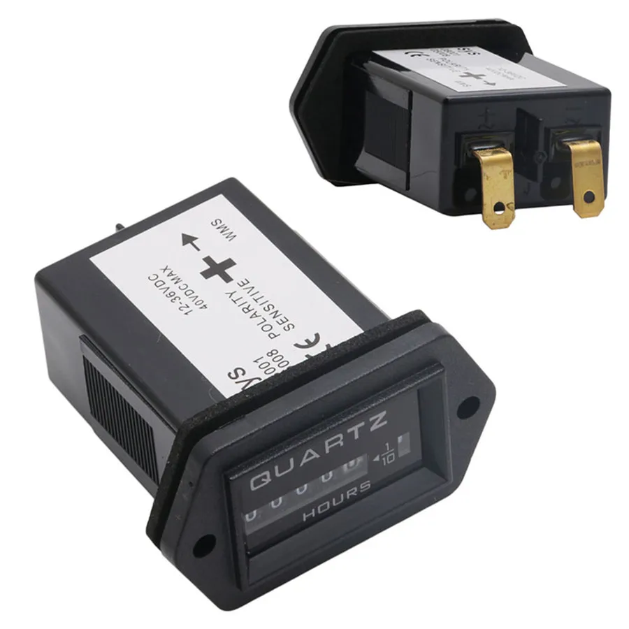 Universal 12-36V Hour Meter Truck Motorcycle Rectangular Diesel Outboard Engine