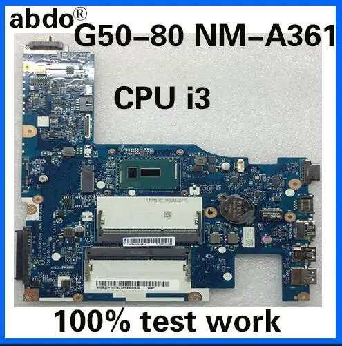 Abdo ACLU3/ACLU4 UMA NM A362 материнская плата для Lenovo G50 80 ноутбука CPU 4005U/4010U DDR3 100%