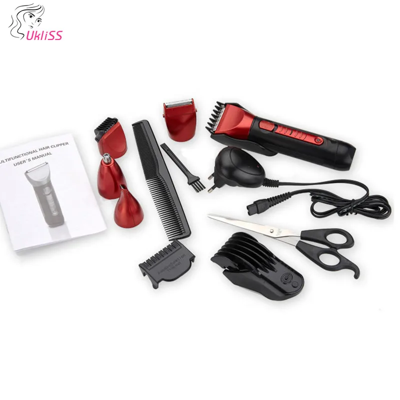 

100-240V 5 in 1 electric shaver hair trimmer titanium hair clipper shaving machine cutting nose beard trimmer men razor