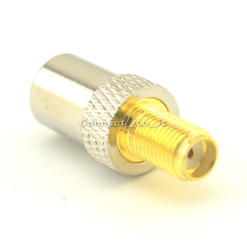 

10 Pieces Nickel Plated TV Male to Gold Plated SMA Female Straight Connector RF Coax Adapter