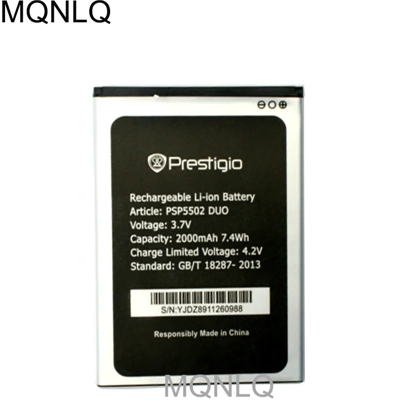 

for Prestigio PSP5502 PSP5502 DUO Battery Wize N3 PSP3507 DUO PSP3507 for Prestigio Muze A5 2000mAh Capacity MQNLQ