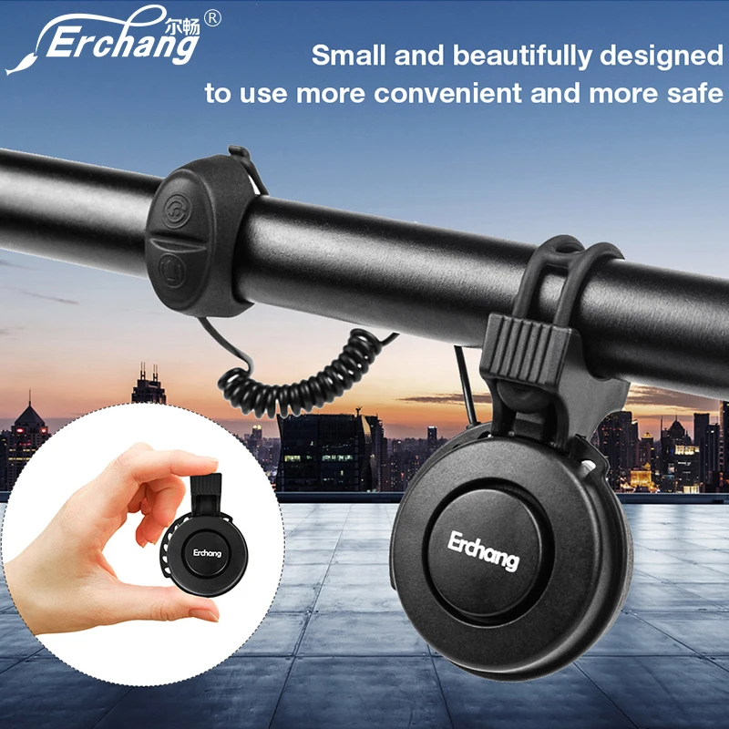 

Electric Bicycle Bell USB Charge Bike Cycling 120db Handlebar Ring Bell 3 Mode Sounds Safety Waterproof Bike Electirc Bell