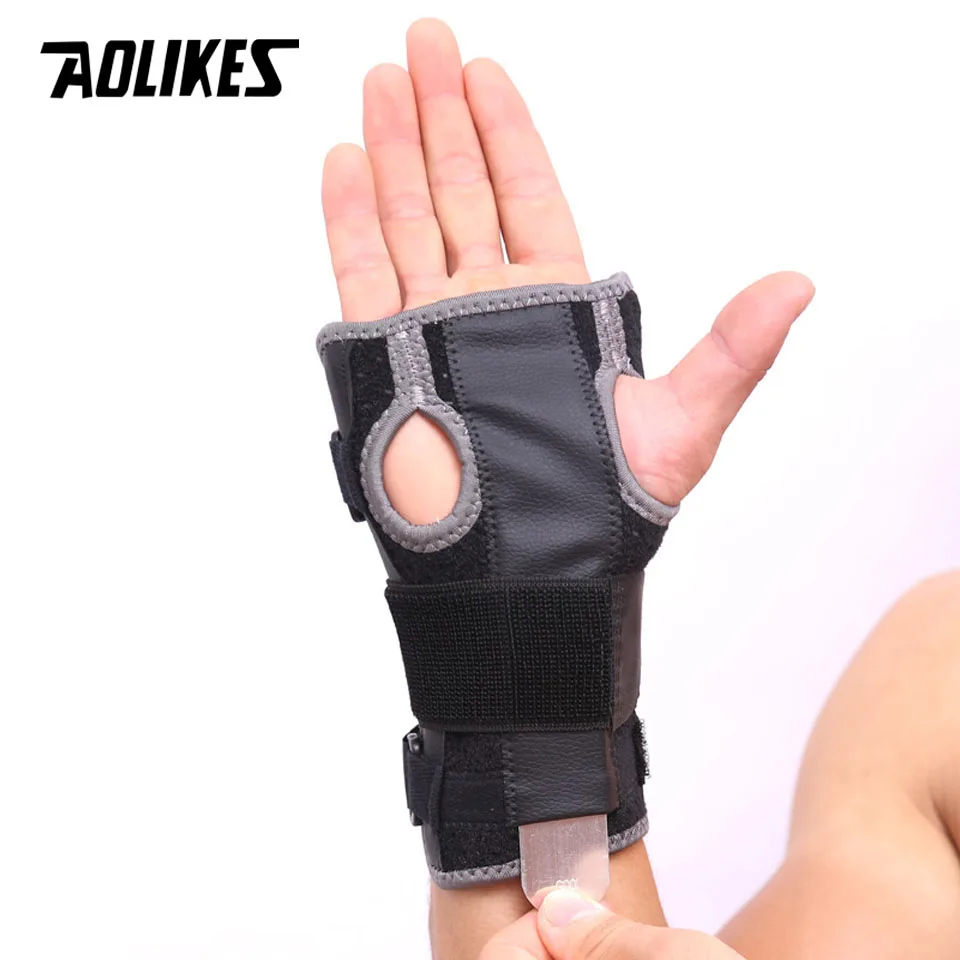 AOLIKES 1 шт. Бандаж на запястье поддержка Спортивный Браслет безопасная стальная