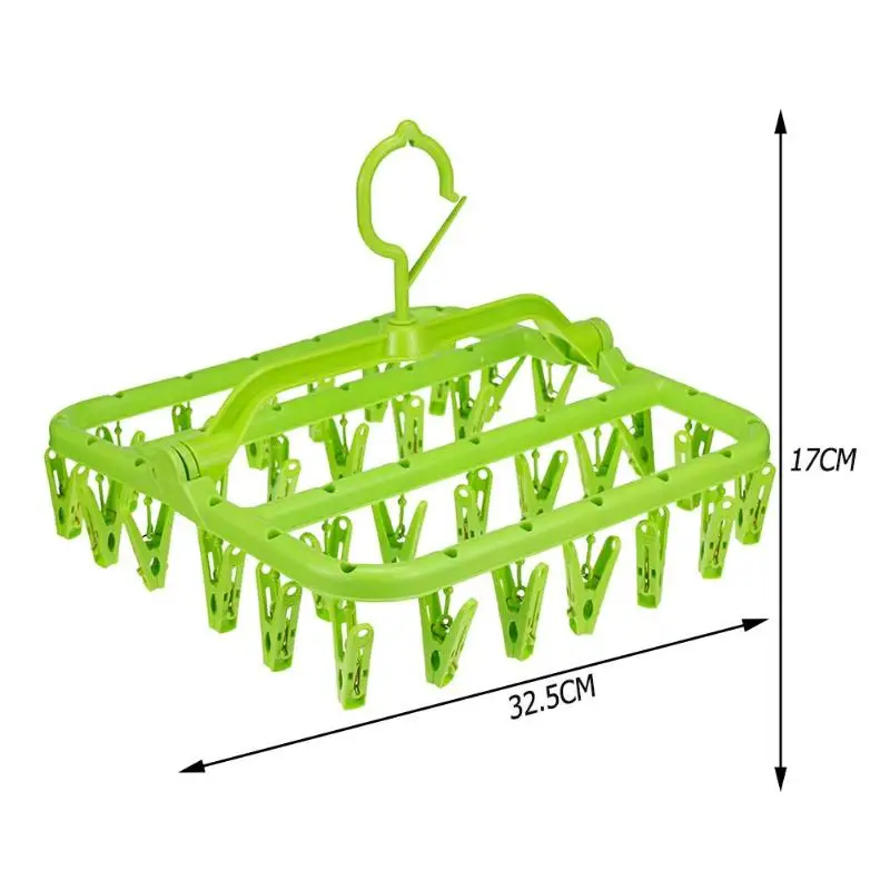 32 зажимы портативный носки вешалка для одежды складываемая сушилка держатель для хранения вешалка прищепка Многофункциональная вешалка для хранения одежды