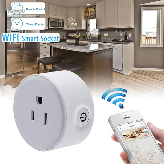 2200W Wireless US WiFi Phone Remote Control Repeater Smart AC Plug