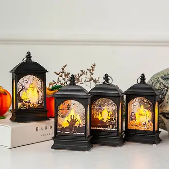 

Halloween Vintage Pumpkin Castle Light Lamp Party Hanging Decor LED Lantern Party Supplies Hanging Lantern