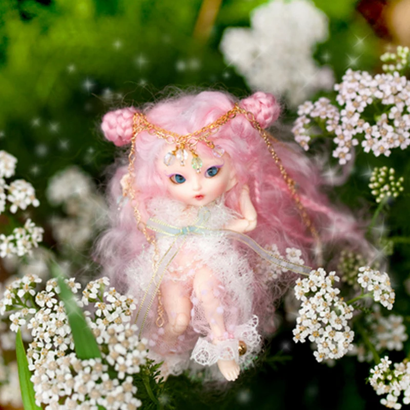Бесплатная доставка Fairyland FL Realpuki Roro кукла BJD 1/13 розовая улыбка Эльфов