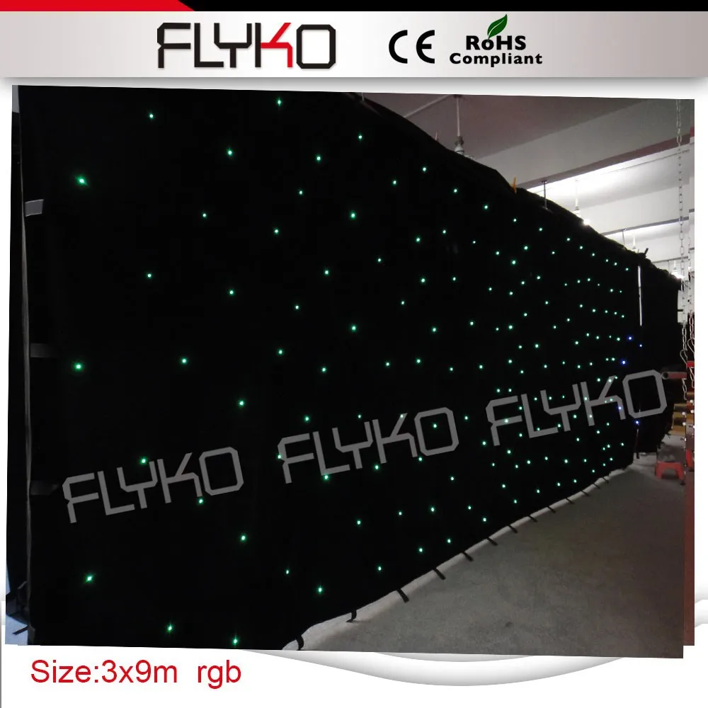 58662 8 De Réductionled Noir Fond Scintillant Lumière Led étoile Scène Rideau In éclairage De Scène à Effet From Lampes Et éclairages On