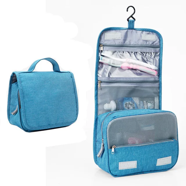 Winmax брендовый Мужской дорожный набор, качественный светильник, Портативная сумка для туалетных принадлежностей, мужская косметичка, органайзер, подвешиваемые сумки для стирки, быстрая - Цвет: Небесно-голубой