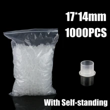 17 мм тату Кубок чернила Средний 1000 шт. Пластик чернила татуировки Кубки Caps с самостоятельным пигмент чашки поставки TA-226A