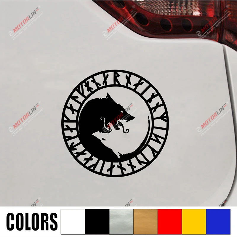 

Viking Wolf Norse Odin Decal Sticker Car Vinyl pick size color no bkgrd