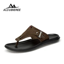 ALCUBIEREE/мужская повседневная обувь; пляжные дышащие сандалии; мужские легкие Нескользящие уличные тапочки; Летние вьетнамки; zapatos hombre
