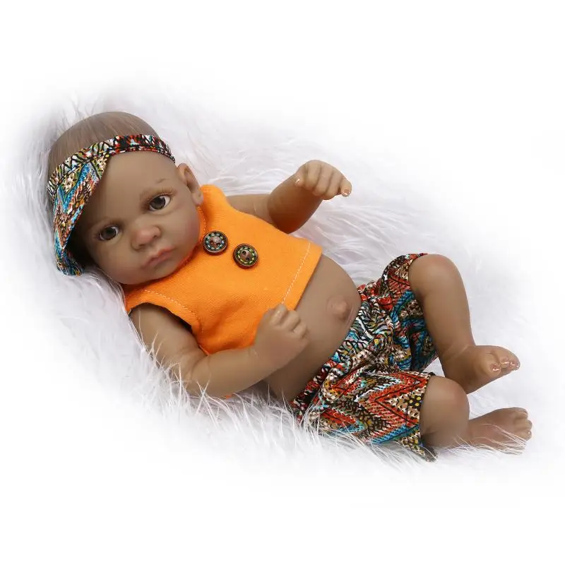 NPK Reborn мягкие полностью тела силиконовые куклы Reborn 11 дюймов новорожденные младенцы Bebes Reborn Реалистичная кукла для девочек подарок игрушки для ванной - Цвет: boy doll