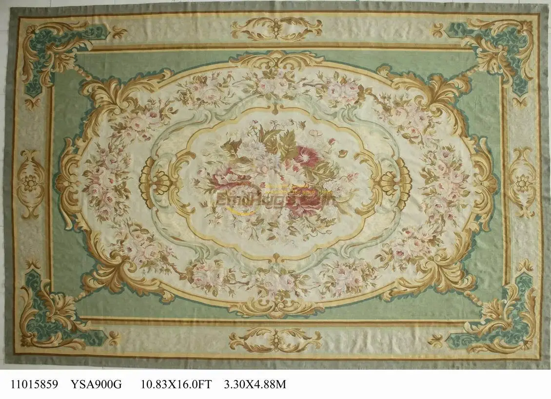 Wełna dywan francuski aubusson dywaniki 330 CM X 488 CM 10.83 'X 16