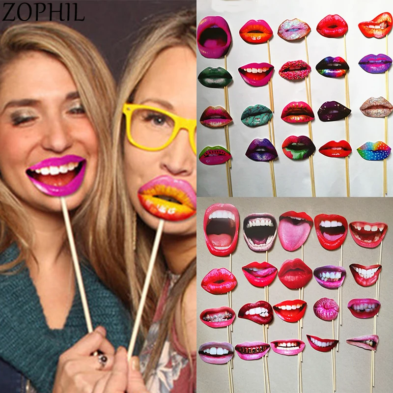 20 шт. девичья вечеринка сексуальные губы Photo Booth Prop свадебное украшение невесты