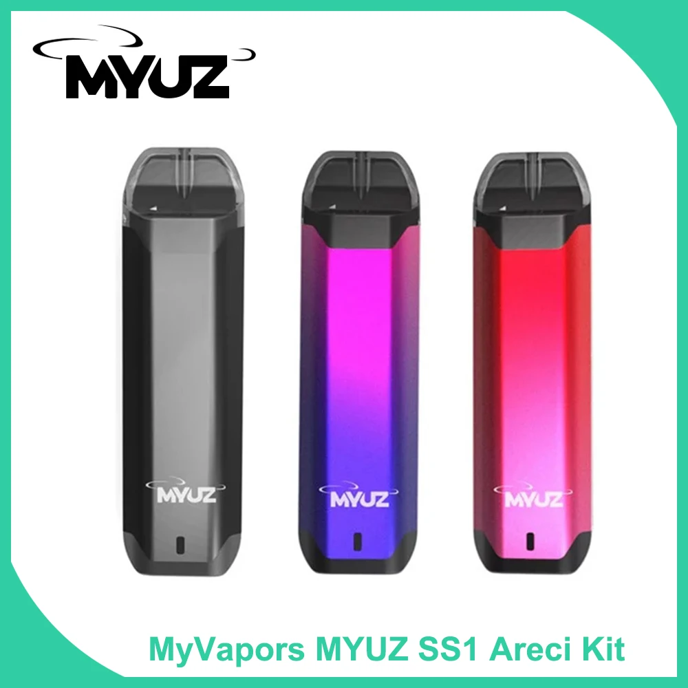 

Original MyVapors MYUZ SS1 Areci Pod Kit Built in 450mAh Battery 2ml Capacity Air-Driven Electronic Cigarette