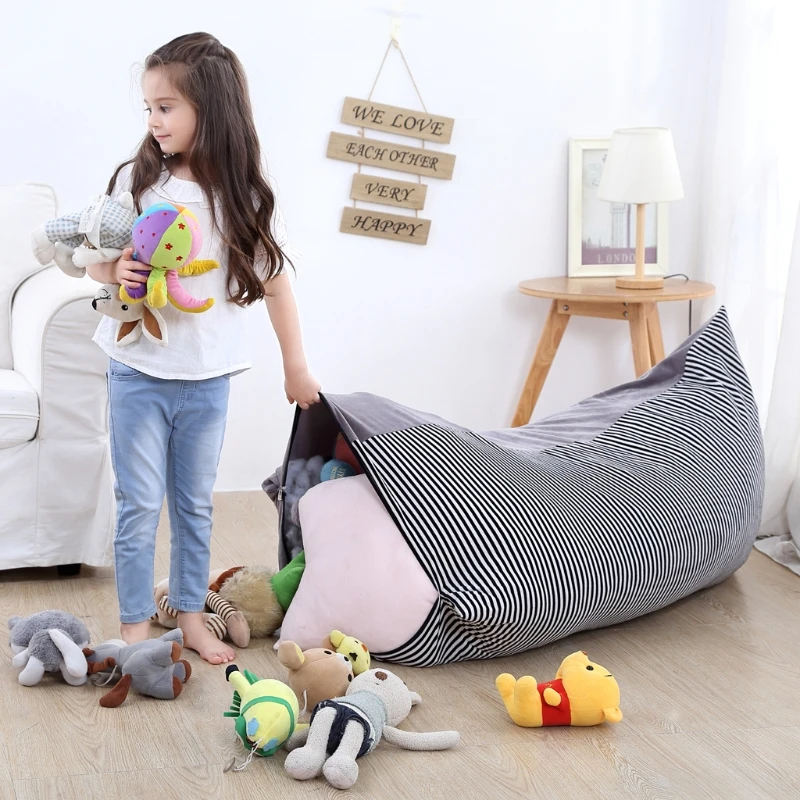 1 Pc Stuffed Animal Storage Bean Bag Chair Baby Kid Toy Sofa Clothes Organizer For Baby chirden High Quality 1 Pc Stuffed Animal Storage Bean Bag Chair Baby Kid Toy Sofa Clothes Organizer For Baby chirden High Quality