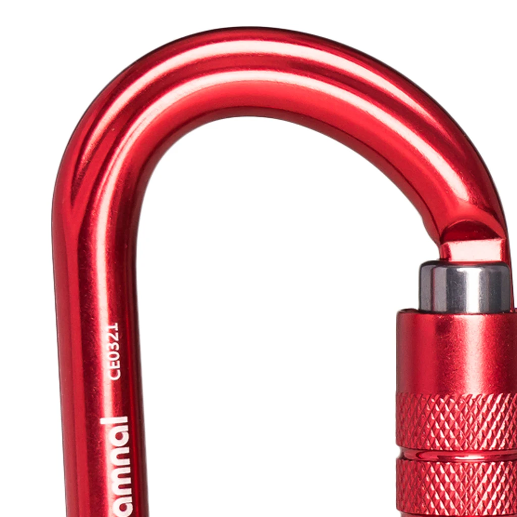Perfeclan Rock Screw Gate Auto Locking Carabiner Climbing Safety D Type Hook Aluminum Auto Lock Screwgate D Carabiner