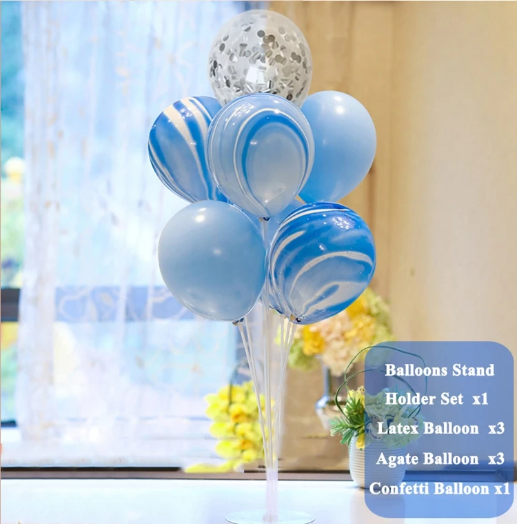 7 Tubes Balloons Stand Holder Column Wedding Table Decorations Bachelorette Party Baby Shower Its a Boy Girl Birthday Supplies