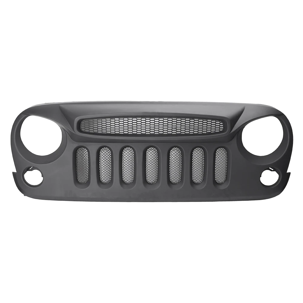 Front Mesh Grille Grill for Jeep Wrangler JK 2007-2017 Ghost Style Auto Car Parts Black Front Mesh Grille Grill for Jeep Wrangler JK 2007-2017 Ghost Style Auto Car Parts Black
