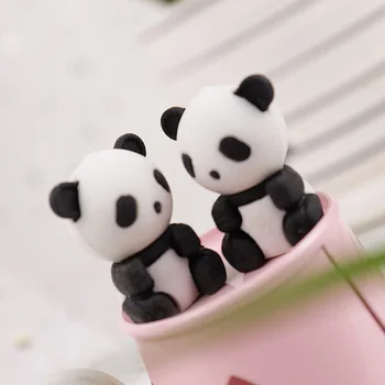 

2pcs Cute Kawaii Cartoon Animal Panda Design Drawing Pencil Rubber Eraser Supplies School Stationery for Kids Toys Prize Gift